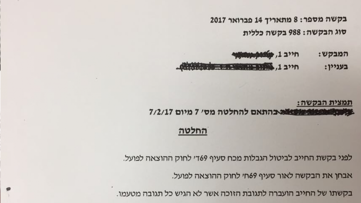 ביטול הגבלות ועיקולים